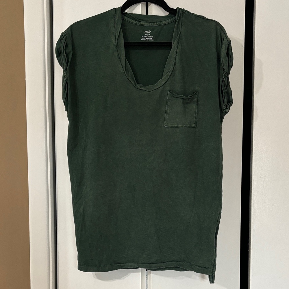 Aerie Forest Green Short Sleeve Tee